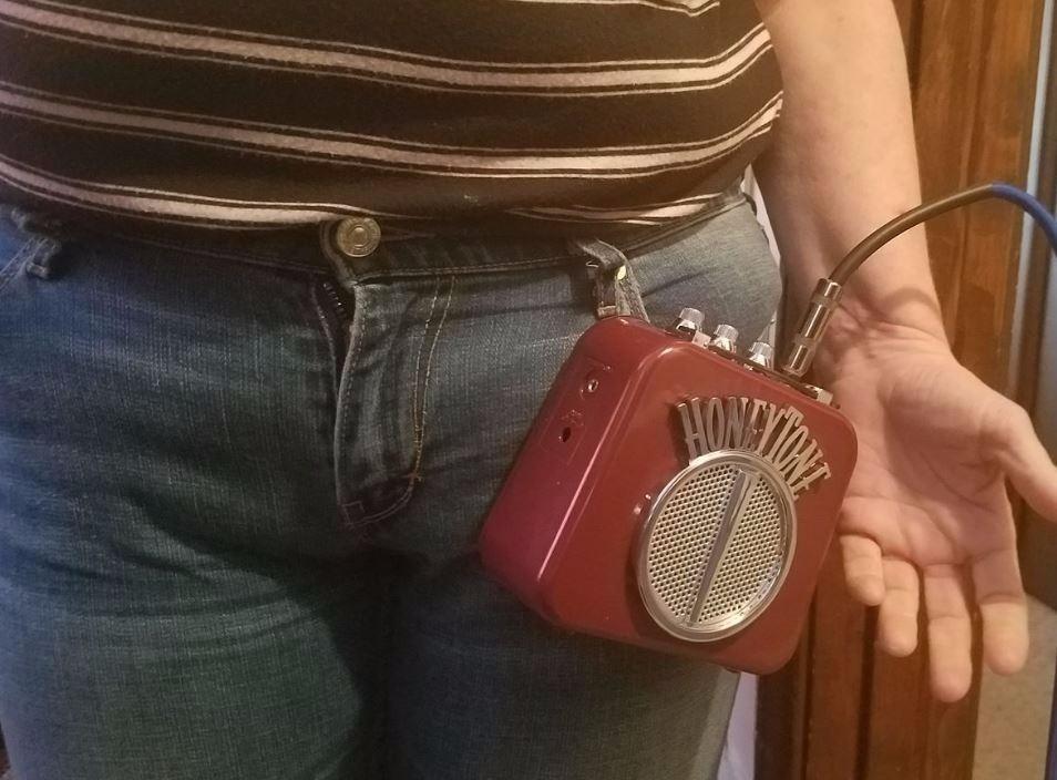 Danelectro N10B Honey Tone Mini Amp in Burgundy - Customer Photo 1