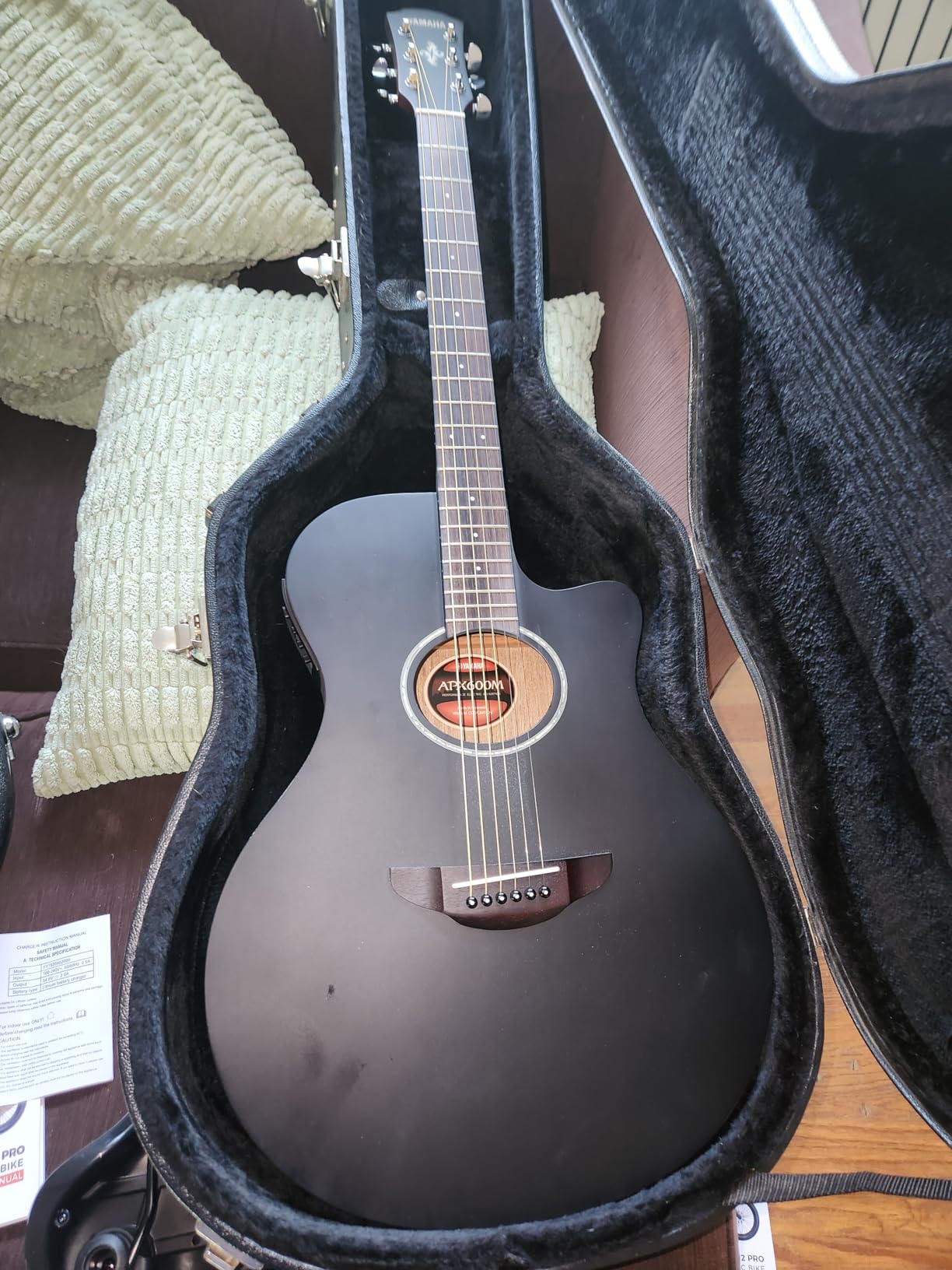 Yamaha APX600 OBB Thin Body Acoustic-Electric Guitar, Oriental Blue Burst - Customer Photo 1