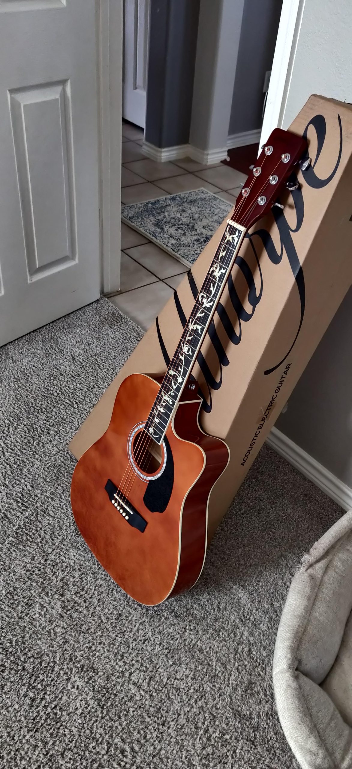 Ashthorpe Full-Size Cutaway Thinline Acoustic-Electric Guitar Package - Premium Tonewoods - Black Customer Review Ashthorpe Full-Size Cutaway Thinline Acoustic-Electric Guitar Package - Premium Tonewoods - Black - Customer Photo 1