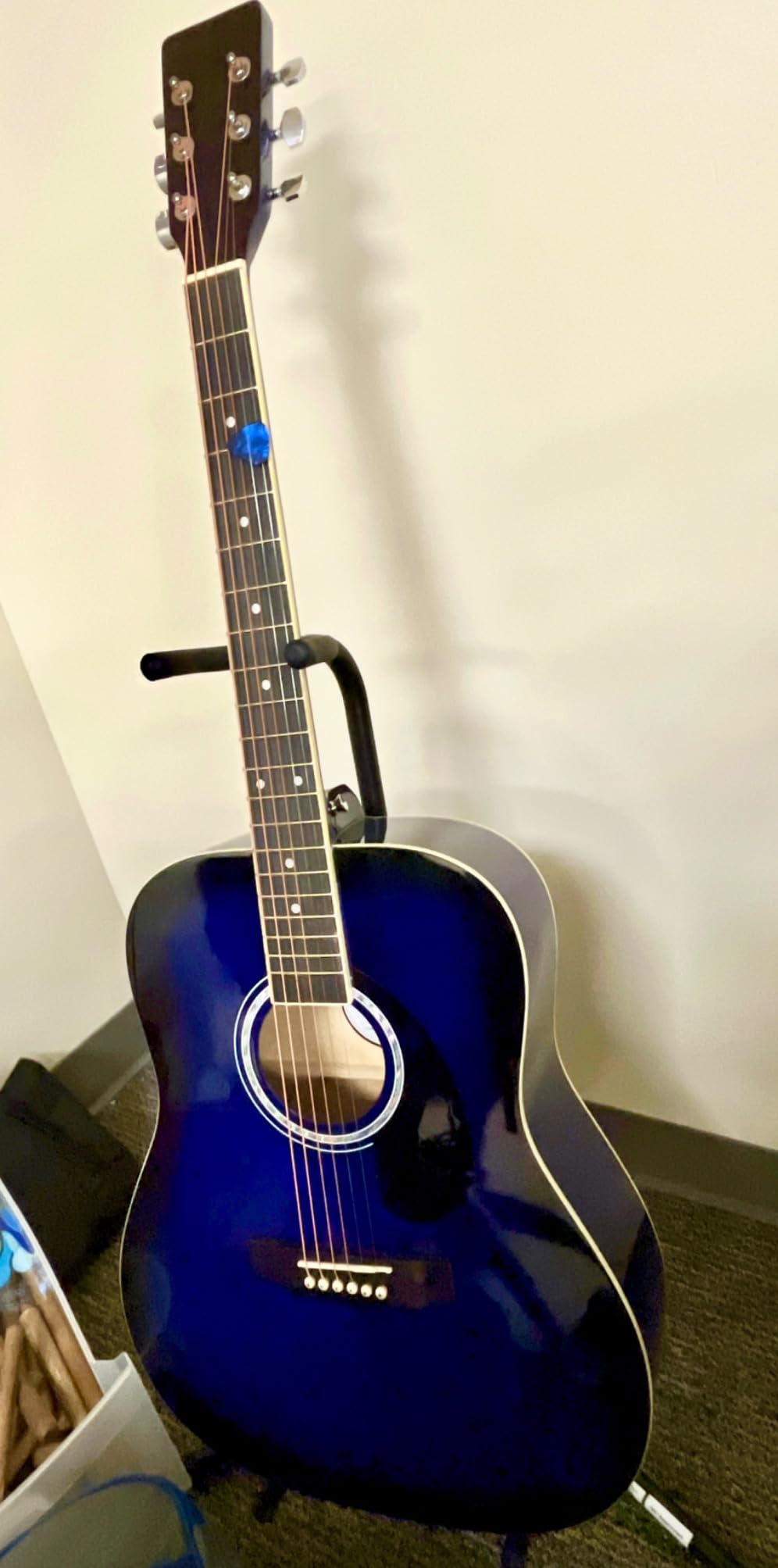 Ashthorpe Full-Size Dreadnought Acoustic-Electric Guitar Bundle - Premium Tonewoods - Black - Customer Photo 1