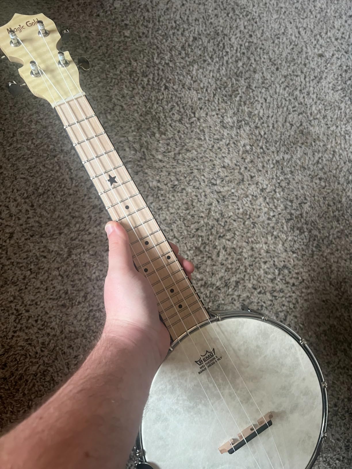 Kmise Banjo 5 String Banjos,Professional Full Size 38 Inch Open or Closed Back With Resonator, Bridge, Strings Pack, Finger Picks, Strap, Case, Tuner Accessories Set Gift Choice for Adults Beginner Customer Review Kmise Banjo 5 String Banjos,Professional Full Size 38 Inch Open or Closed Back With Resonator, Bridge, Strings Pack, Finger Picks, Strap, Case, Tuner Accessories Set Gift Choice for Adults Beginner - Customer Photo 1