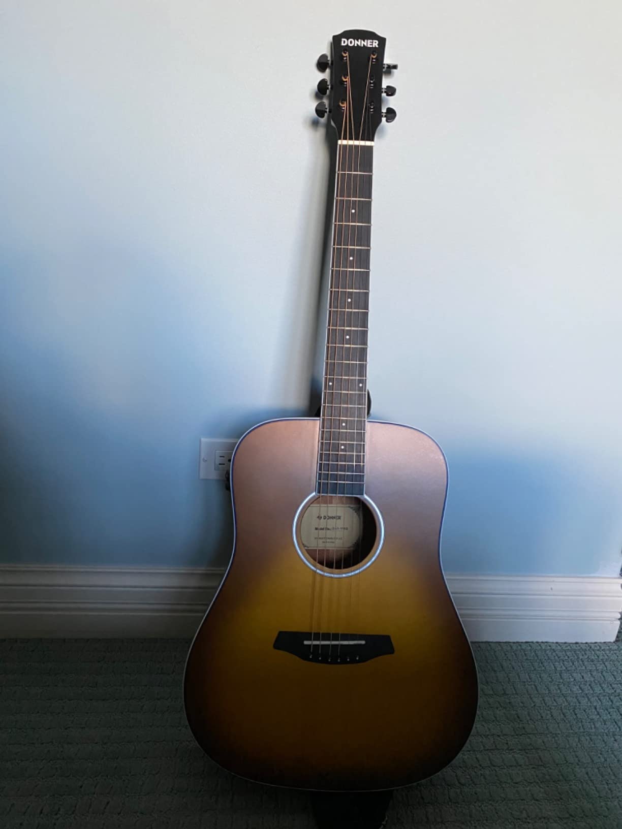 Donner Acoustic Electric Guitar Full Size Kit for Beginner Intermediate with Amplifier Capo Pick Tuner Strings Strap - 41 Inch Customer Review Donner Acoustic Electric Guitar Full Size Kit for Beginner Intermediate with Amplifier Capo Pick Tuner Strings Strap - 41 Inch - Customer Photo 1