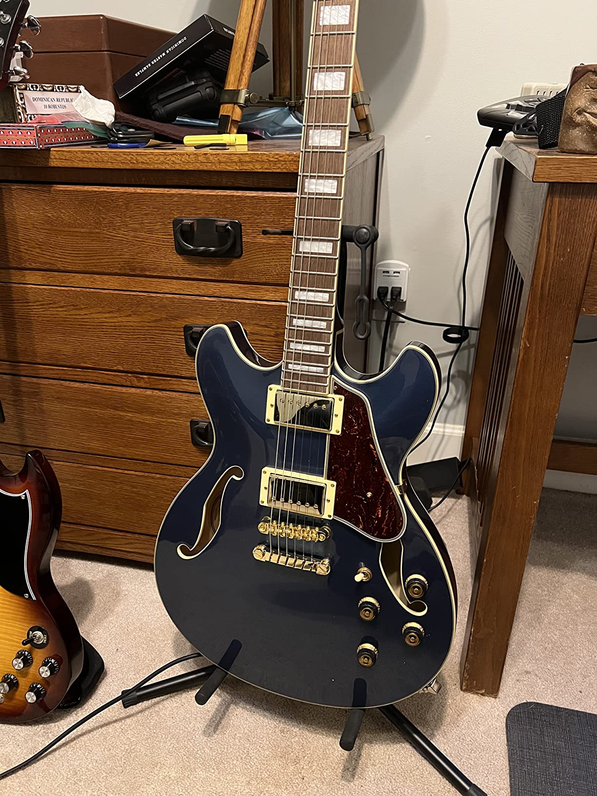 Ibanez Artcore AS73G Semi-hollow Electric Guitar - Prussian Blue Metallic - Customer Photo 1