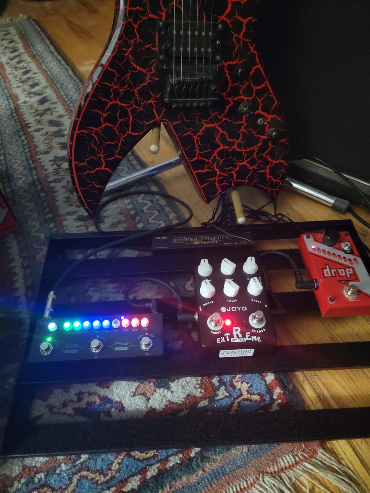 LEKATO Bass Multi Effects Pedal, Guiter Peda with IR Loading 9 AMP Models, Delay Reverb Chorus, Multi Effects Processor for Bass, Bluetooth 5.0,Recording, Built-in Battery - Customer Photo 2