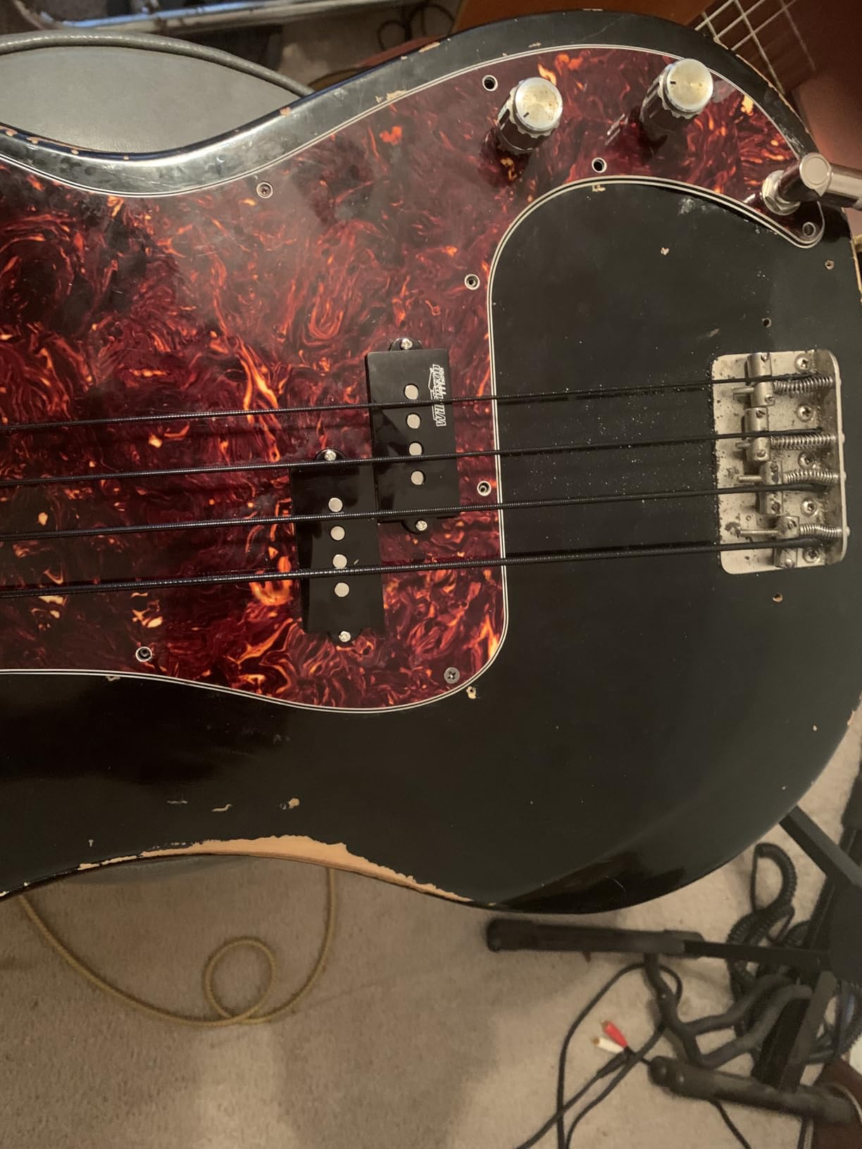 Wilkinson WOPB Vari Gauss Ceramic 4-String Precision Bass Humbucker Pickups Set for PB Style Electric Bass, Black - Customer Photo 1