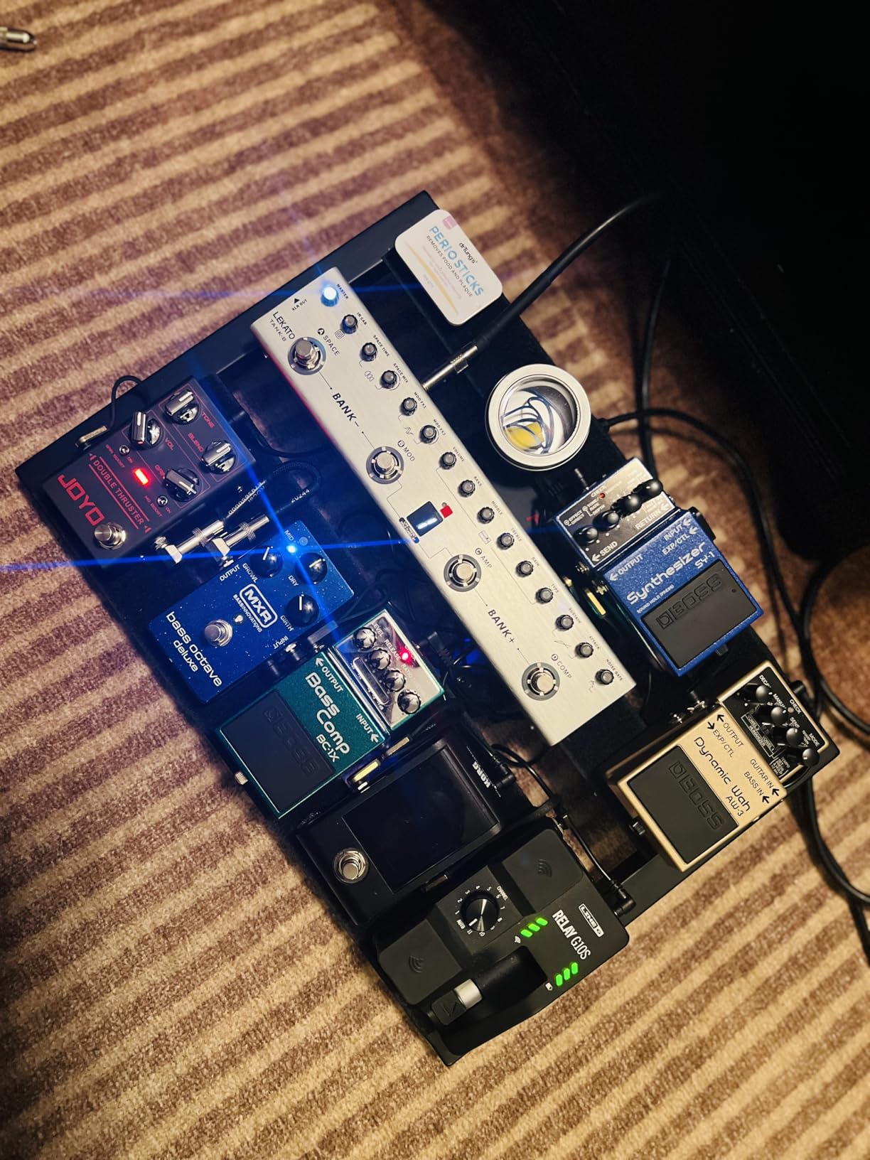 LEKATO Bass Multi Effects Pedal, Bass Effects Pedal with 36 Presets, Editable 4 Modules, Amp, Compressor, Mod, Space, Reverb, IR CAB, Tuner, BT Connection, Music Recording - Customer Photo 1